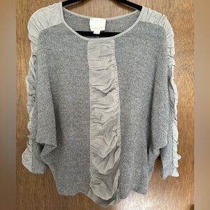 Aryn K. Gray Dolman Sleeve Mixed Media Wool/Silk Sweater Size S Long Sle…
